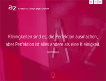 Tablet Screenshot of a-zkreativdisplays.de